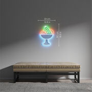 Tom Wesselmann fruit bowl neon light